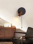 Black Travertine Walnut Wall Sconce