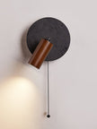 Black Travertine Walnut Wall Sconce