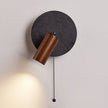 Black Travertine Walnut Wall Sconce