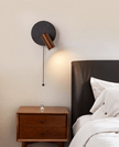 Black Travertine Walnut Wall Sconce