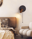 Black Travertine Walnut Wall Sconce