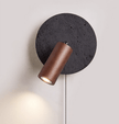 Black Travertine Walnut Wall Sconce
