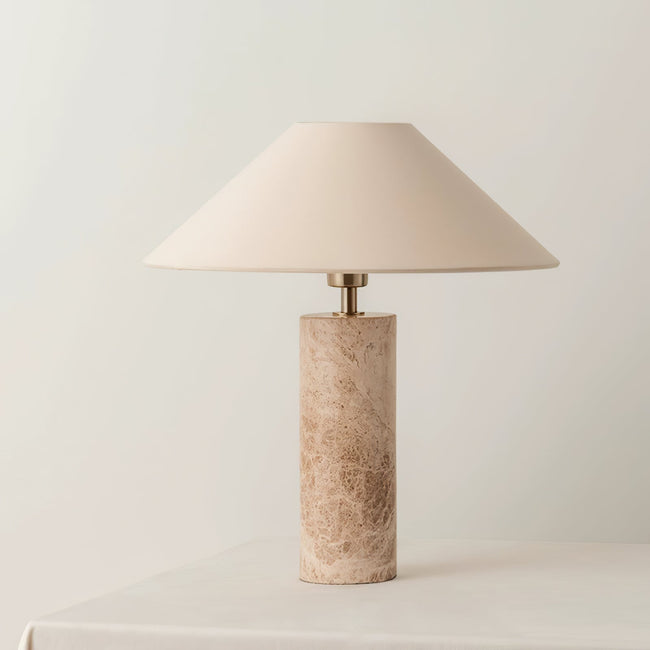 Marble Cylinder Table Lamp