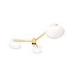 Art Deco Brass & Opal Glass Ceiling Lamp