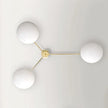 Art Deco Brass & Opal Glass Ceiling Lamp