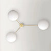 Art Deco Brass & Opal Glass Ceiling Lamp