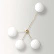Art Deco Brass & Opal Glass Ceiling Lamp