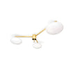 Art Deco Brass & Opal Glass Ceiling Lamp