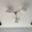 Art Deco Brass & Opal Glass Ceiling Lamp