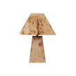 Burl Wood Pyramid Table Lamp