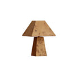 Burl Wood Pyramid Table Lamp