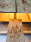 Burl Wood Pyramid Table Lamp