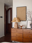Burl Wood Pyramid Table Lamp