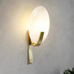 Alabaster Brass Cylinder Wall Lamp
