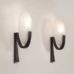 Alabaster Brass Cylinder Wall Lamp