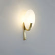 Alabaster Brass Cylinder Wall Lamp