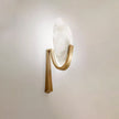 Alabaster Brass Cylinder Wall Lamp