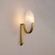 Alabaster Brass Cylinder Wall Lamp