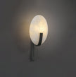 Alabaster Brass Cylinder Wall Lamp