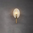 Alabaster Brass Cylinder Wall Lamp