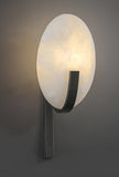 Alabaster Brass Cylinder Wall Lamp