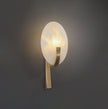 Alabaster Brass Cylinder Wall Lamp