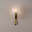 Alabaster Brass Cylinder Wall Lamp