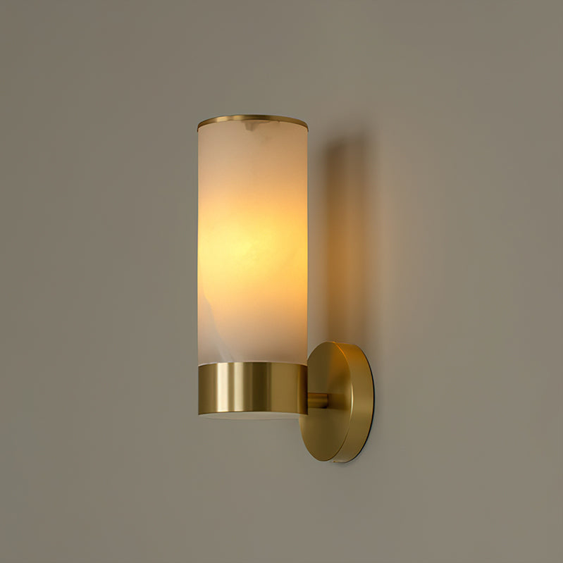 Alabaster & Brass Wall Sconce