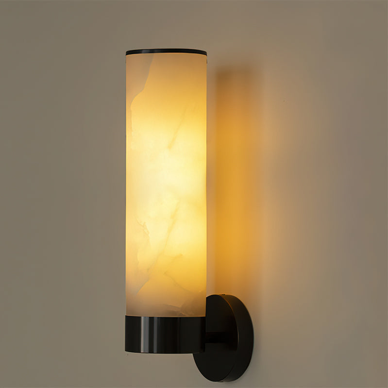 Alabaster & Brass Wall Sconce