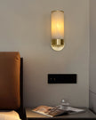 Alabaster & Brass Wall Sconce