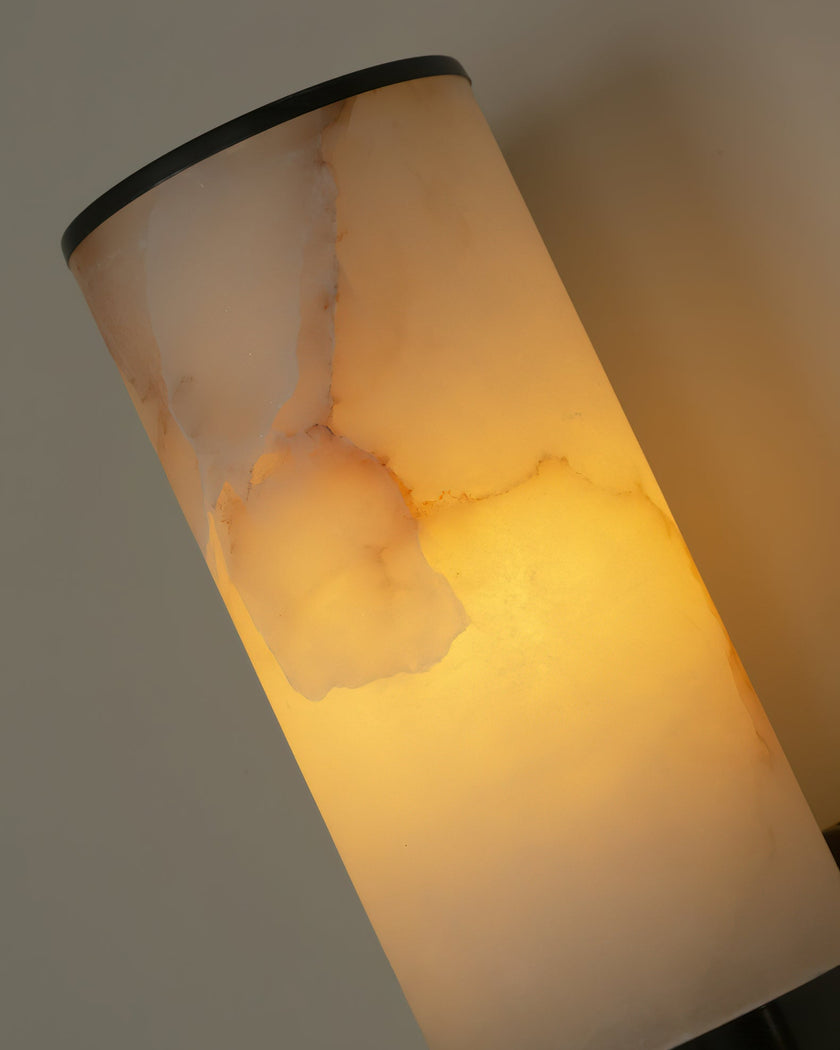 Alabaster & Brass Wall Sconce