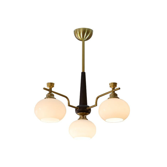 Glass Sphere Gold Chandelier