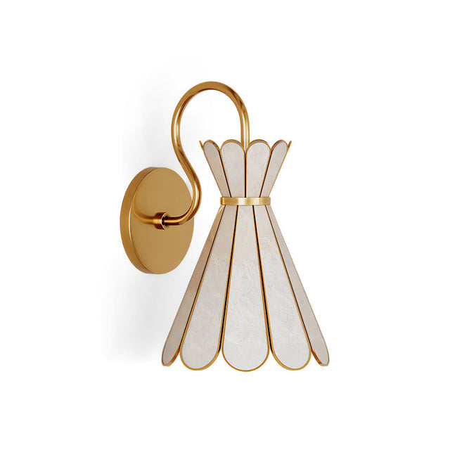 Brass & Shell Botanical Wall Light