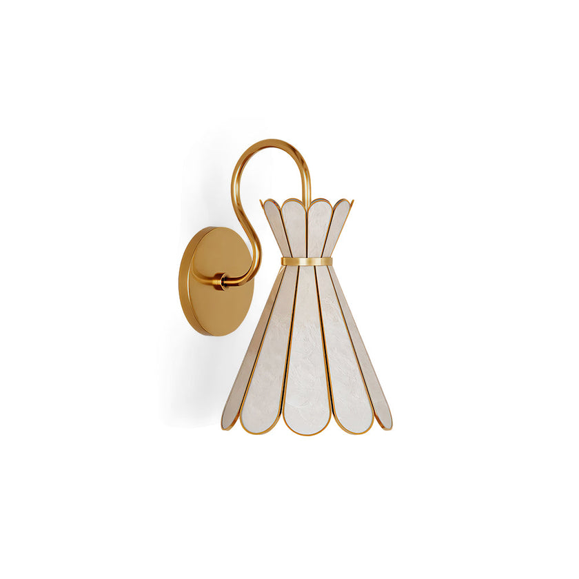Brass & Shell Botanical Wall Light
