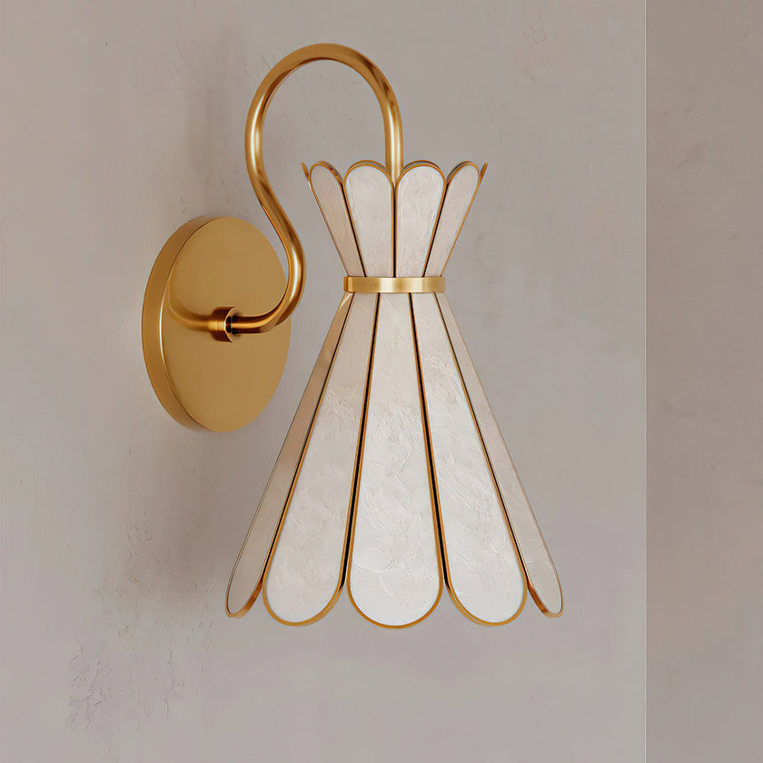 Brass & Shell Botanical Wall Light
