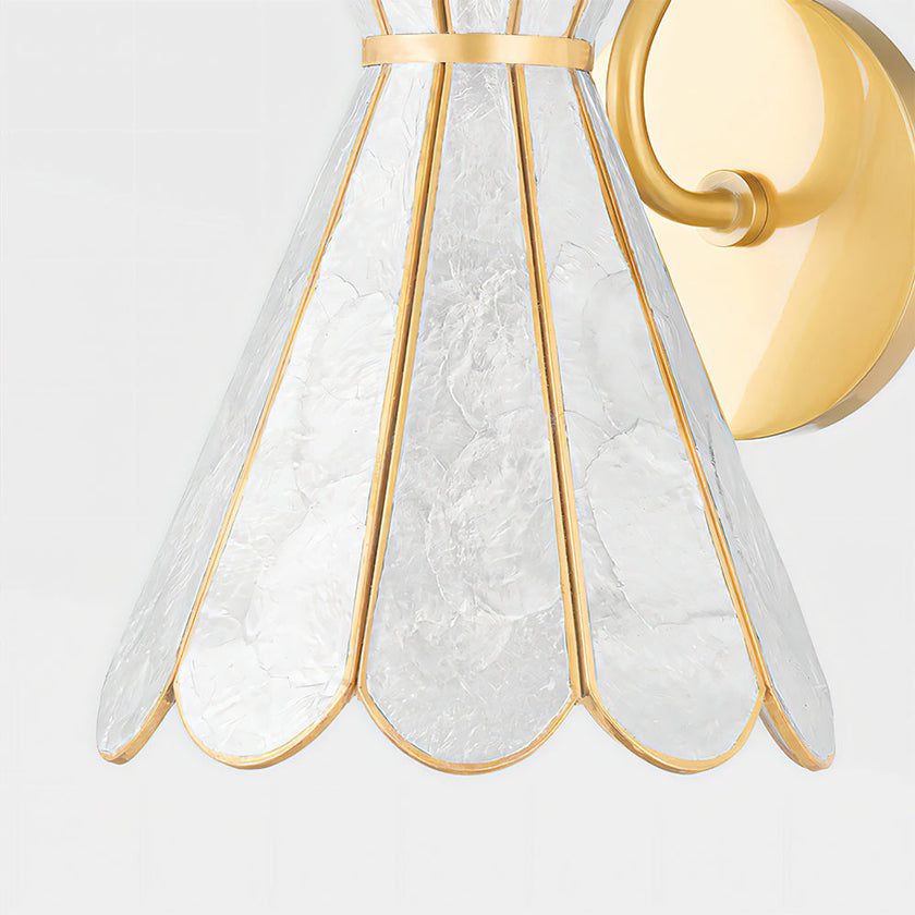 Brass & Shell Botanical Wall Light