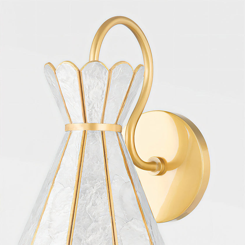 Brass & Shell Botanical Wall Light