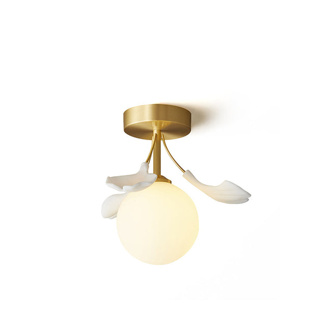 Brass Gingko Leaf Ceiling Light