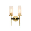 Brass Glass Candlestick Wall Sconce