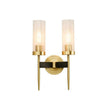 Brass Glass Candlestick Wall Sconce