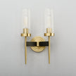 Brass Glass Candlestick Wall Sconce