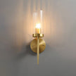 Brass Glass Candlestick Wall Sconce