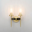 Brass Glass Candlestick Wall Sconce