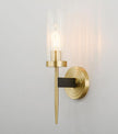 Brass Glass Candlestick Wall Sconce