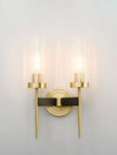 Brass Glass Candlestick Wall Sconce