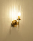 Brass Glass Candlestick Wall Sconce