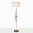 Gold Metal Linear Fabric Floor Lamp