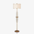 Gold Metal Linear Fabric Floor Lamp