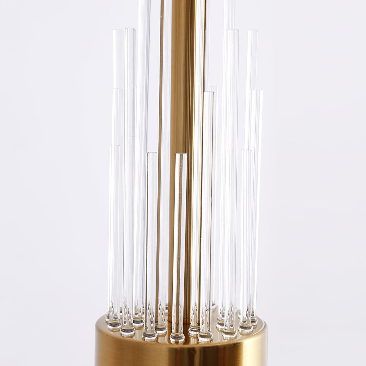 Gold Metal Linear Fabric Floor Lamp