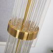 Gold Metal Linear Fabric Floor Lamp